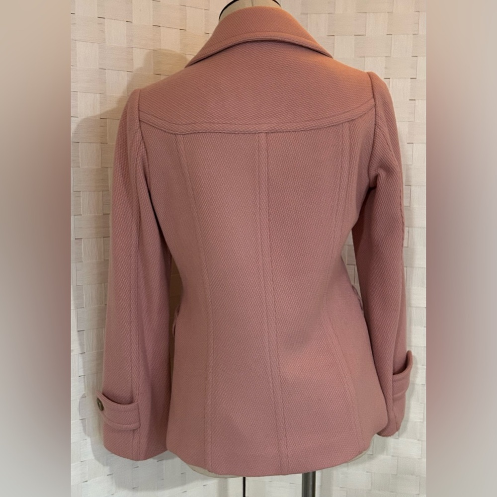 Elegant Pink Double Breasted Coat Blazer Jacket Size Small - Picture 12 of 12